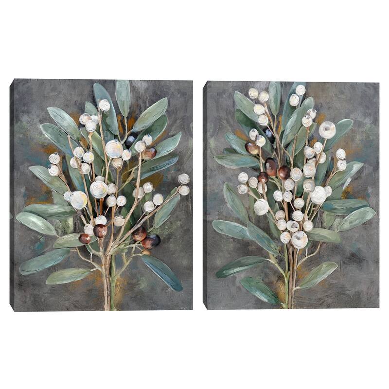 Winterberry Whites I & II by Studio Arts Canvas Art Prints
