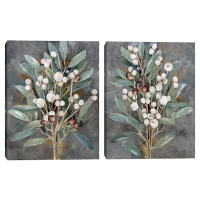 Winterberry Whites I & II by Studio Arts Canvas Art Prints