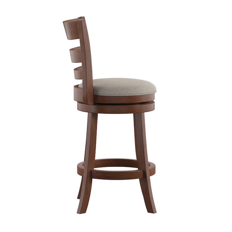 Verona Ladder Back Swivel Counter Height Stool by iNSPIRE Q Classic