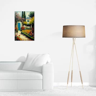 Wynwood Studio Canvas Floral and Botanical English Garden Green and Cabin & Lodge Wall Art Canvas Print - Green, Blue