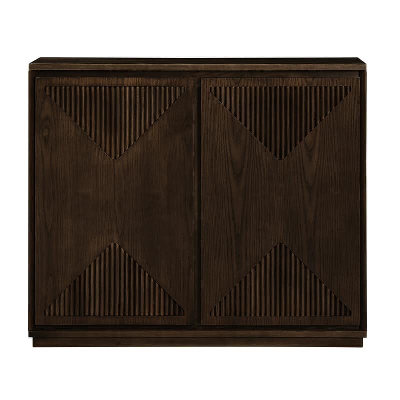 Mid Century Modern V-shape Storage Cabinet, Buffet Cabinet with Storage, Narrow Side Cabinet