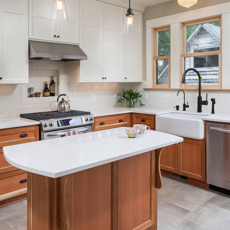 One-Handle Widespread Kitchen Faucet with Side Spray