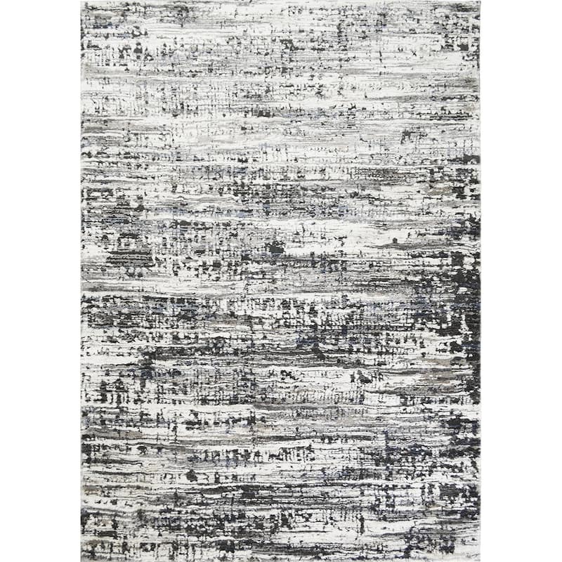 Rhapsody Criss Cross Contemporary Area Rug - 5'3"x7'3"