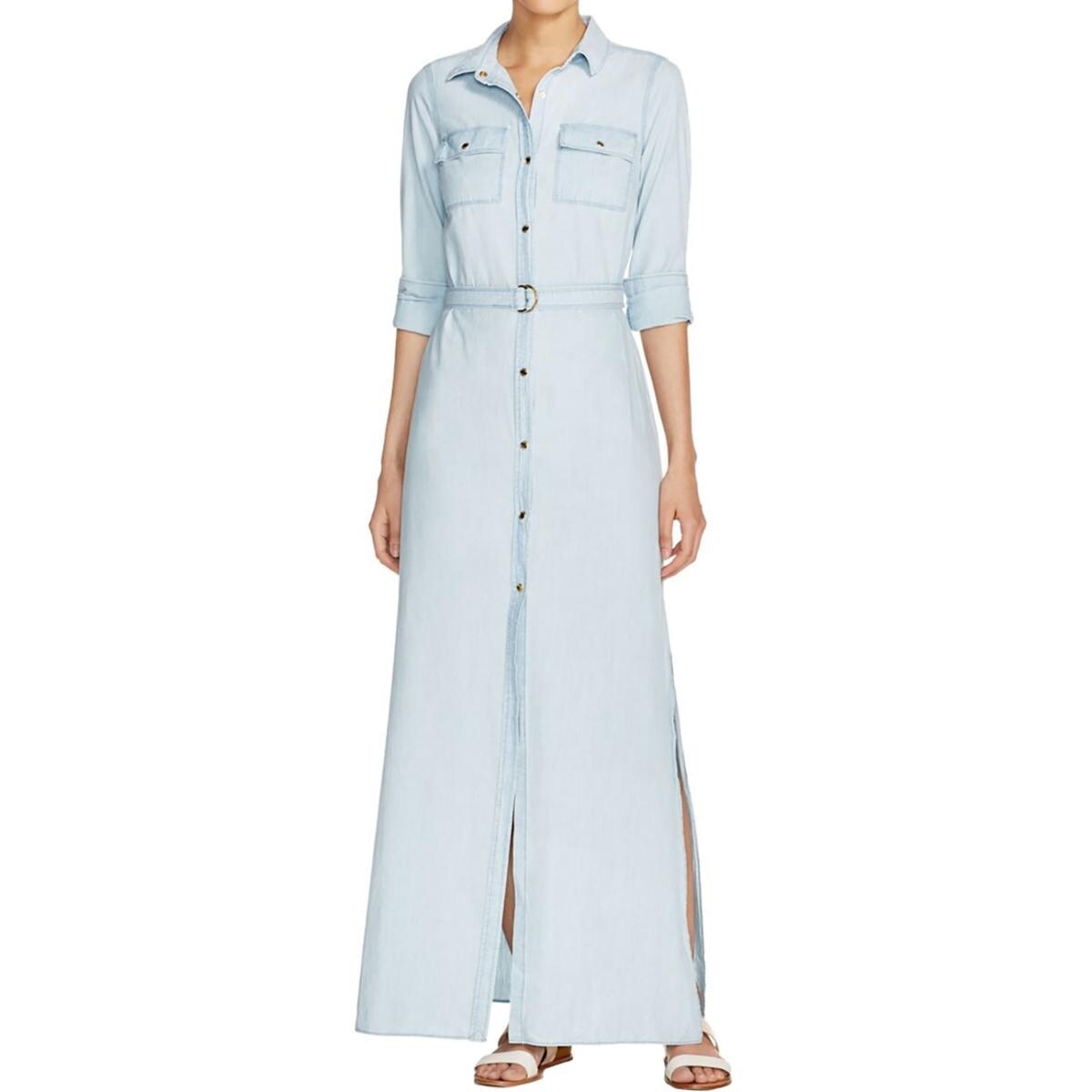michael kors denim shirt dress