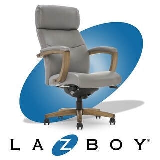 La-Z-Boy Modern Greyson Executive Office Chair, Ergonomic High-Back with Lumbar Support, Bonded Leather