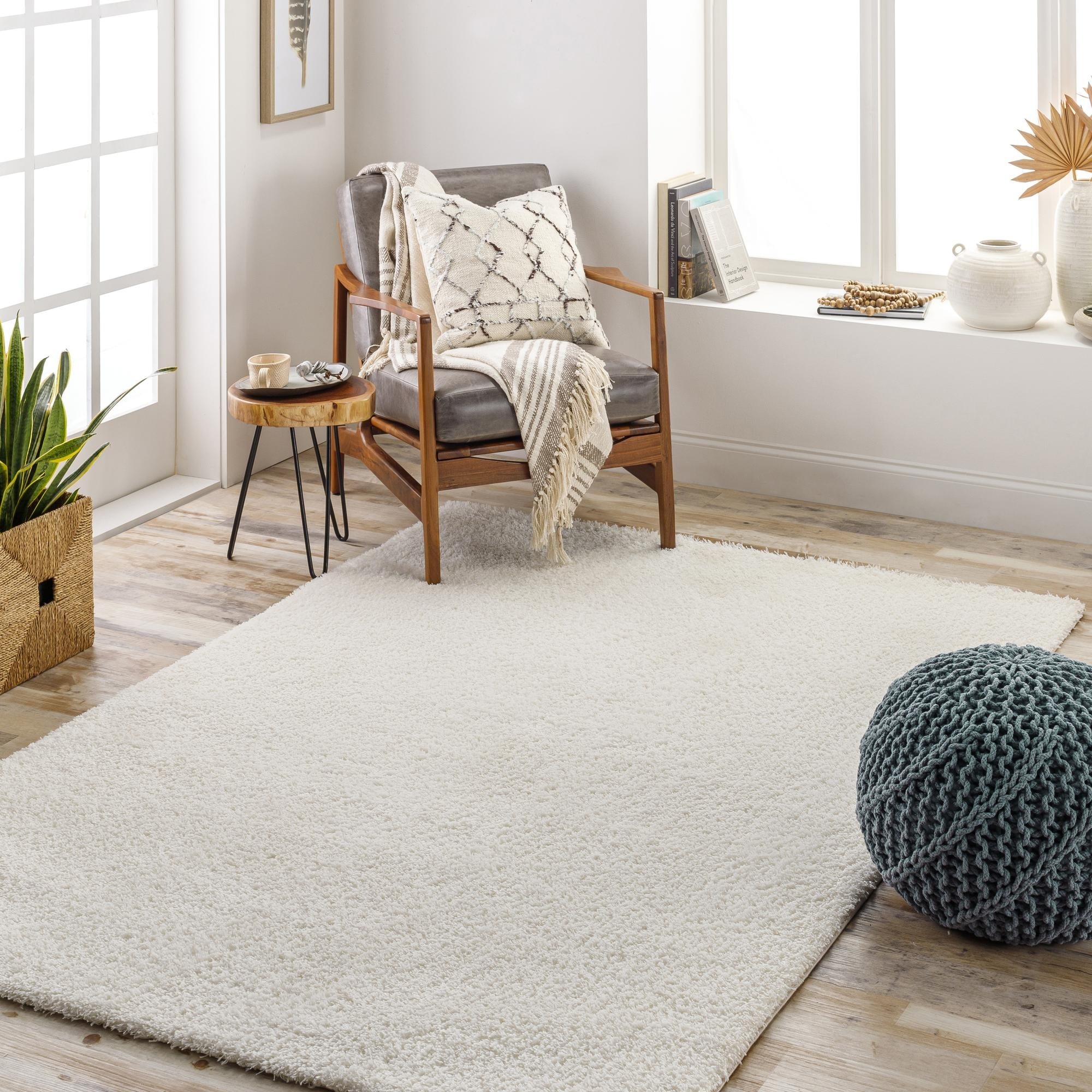 Livabliss Cloudy Shag Solid Plush Area Rug