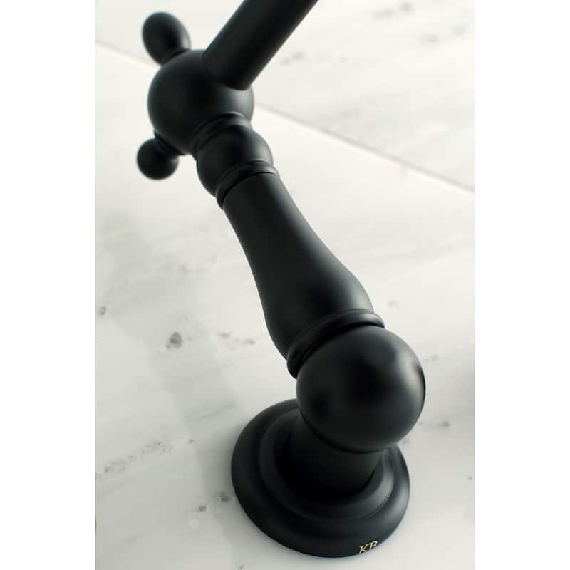 Heritage 3-Hole Wall Mount Roman Tub Faucet in Brushed Nickel