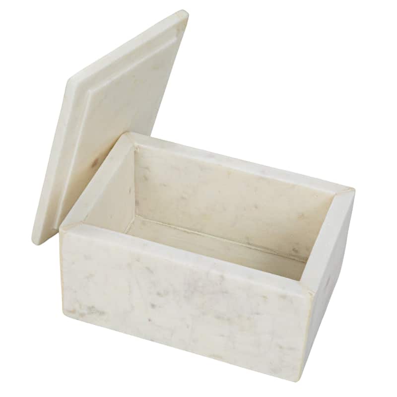 Marble Box Storage Container with Lid - 6.0"L x 4.0"W x 3.0"H
