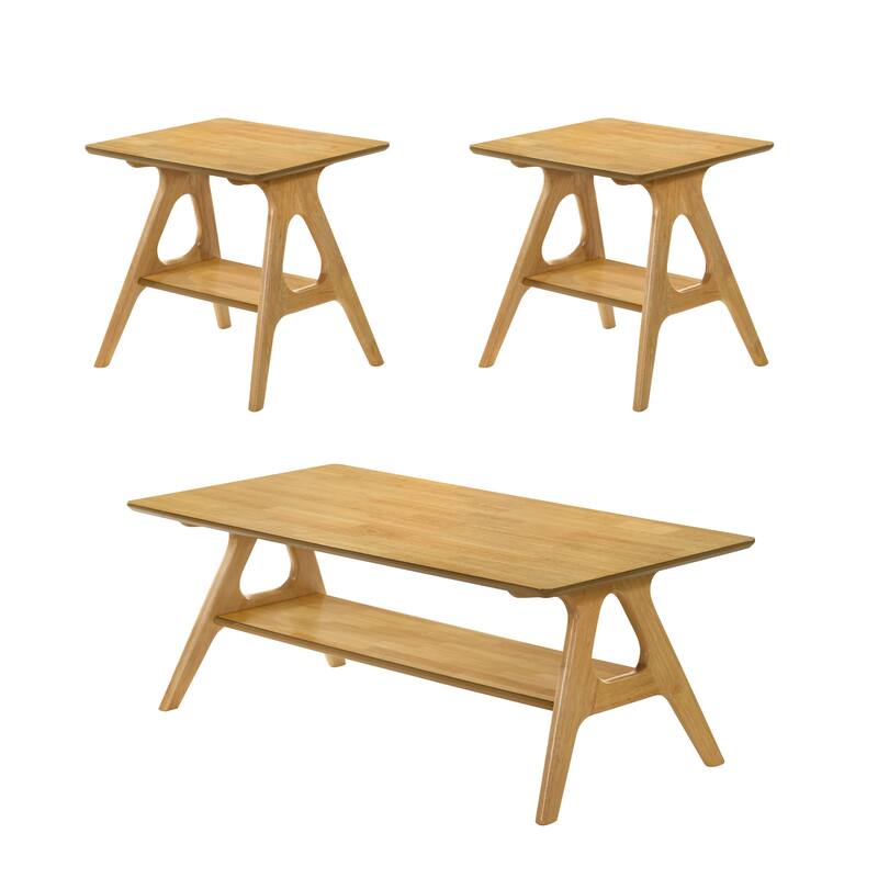 3-Piece Coffee Table Set, Coffee Table and Two End Tables