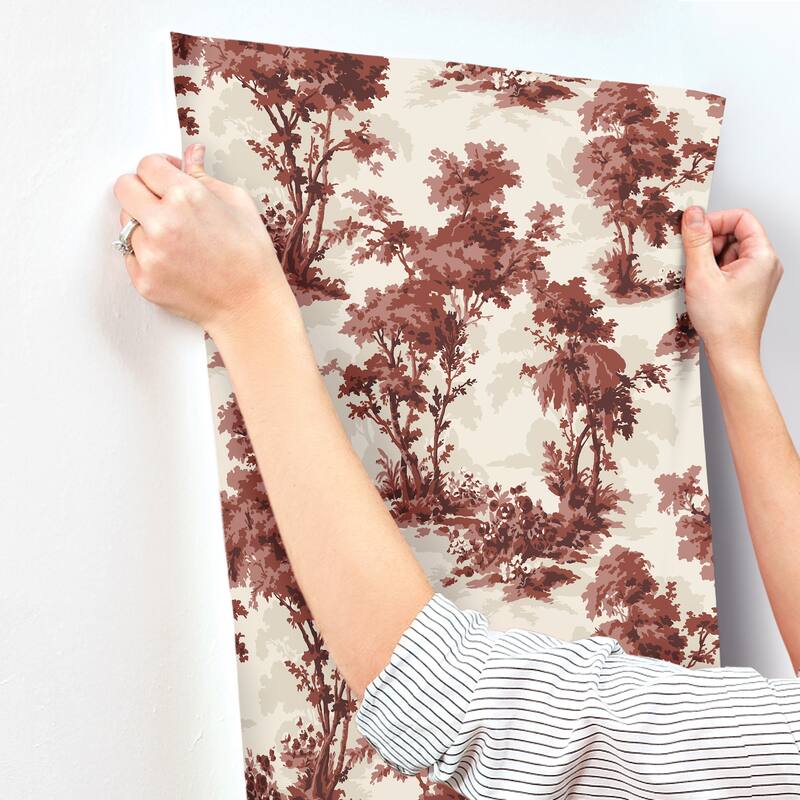 Chris Loves Julia x A-Street Prints Sainsbury Ruby Forest Wallpaper