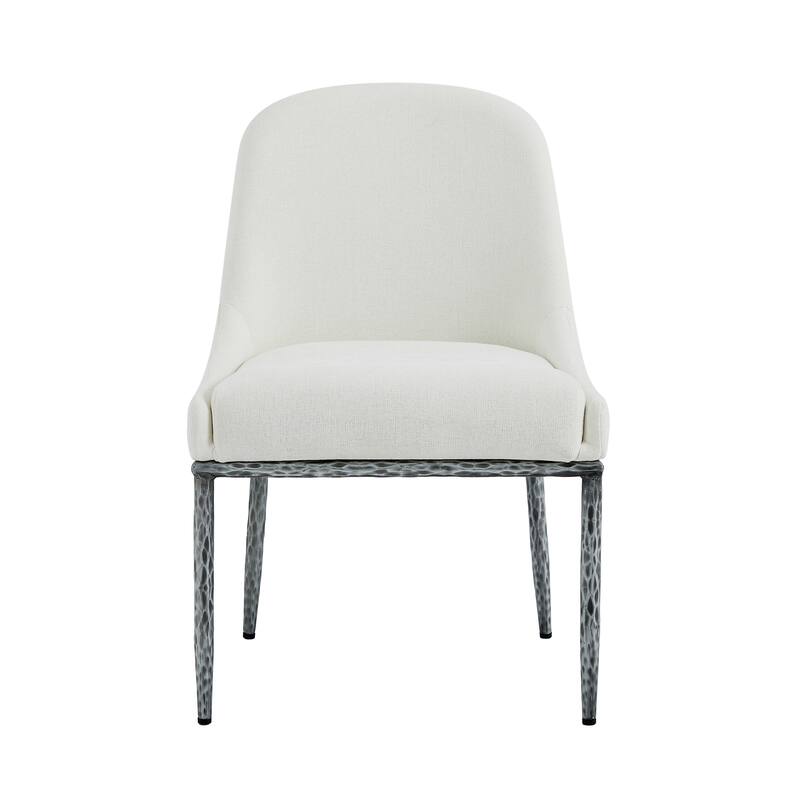 Christopher Knight Home - 5-Piece Dining Set with Metal Brass Leg Upholstered Chairs & 47.25" Round Pedestal Dining Table