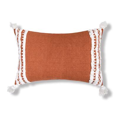 Neil Rust Throw Pillow Decor Decoration Throw and Accent Pillow for Bedding Sofa or Couch