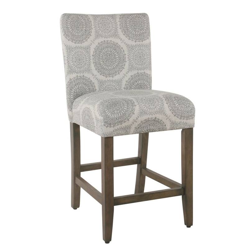 Homepop 24" Parsons Counter Stool - Gray Medallion