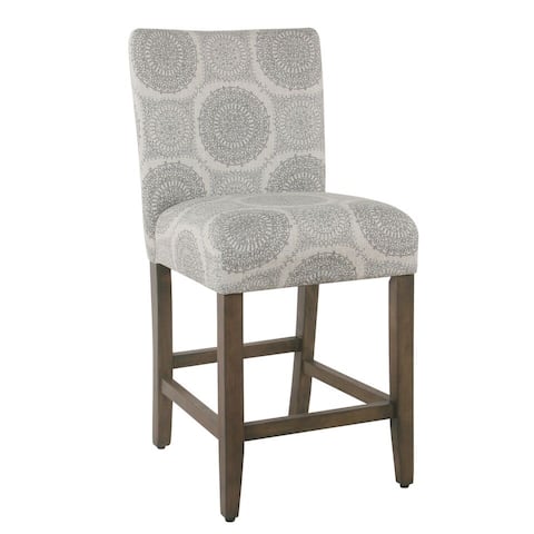 Homepop 24" Parsons Counter Stool - Gray Medallion