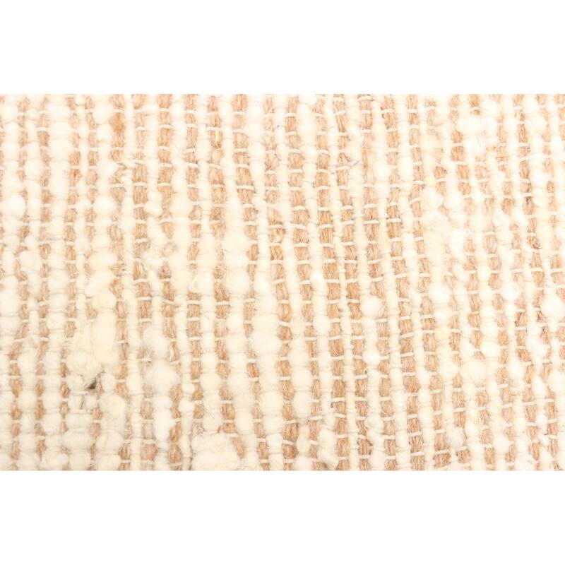 ECARPETGALLERY Braid weave Sienna Tan Wool Rug - 5'0 x 8'2