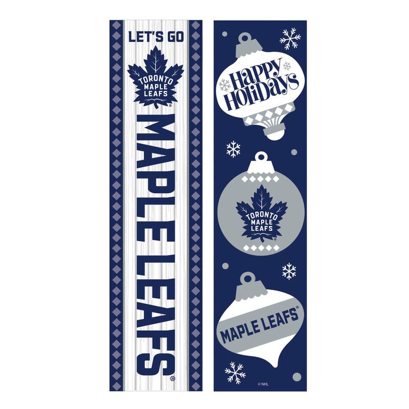 47" Double Sided Seasonal Porch Leaner, Toronto Maple Leafs - 47" x 11.25"