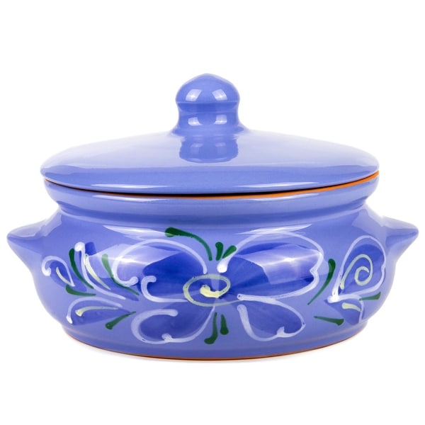 STP Goods 24 fl oz Blue Flower Stewing Stoneware Ramekin. Opens flyout.