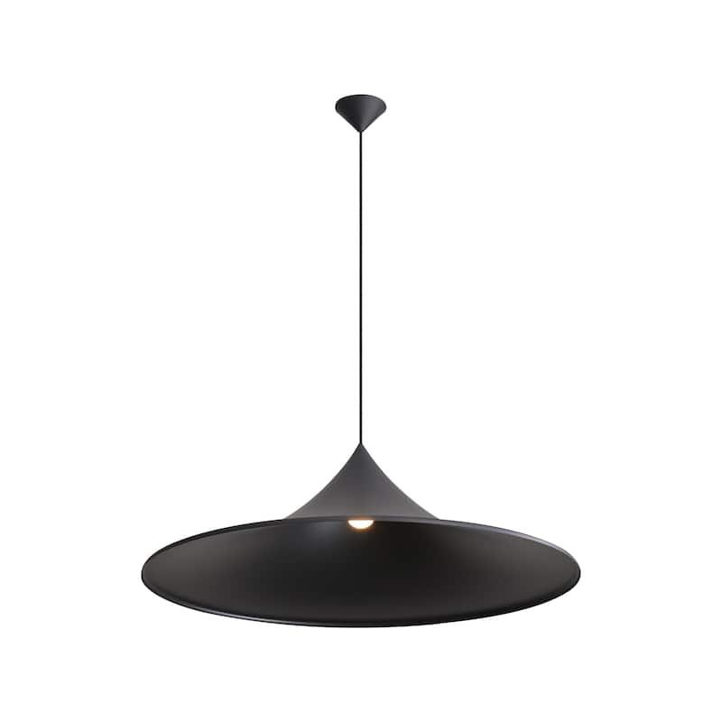Golden Lighting Vistara 1-light 35in Pendant in Sand Black