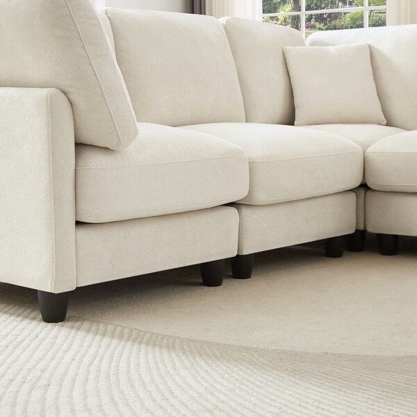 Warenne 7-Piece combination sofa chair, L-Shaped with Cushions