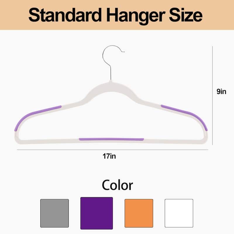 Javlergo 25/50 Pack Heavy Duty Plastic Hangers, 360º Swivel Hook Coat Hangers, Non-Slip, Space-Saving