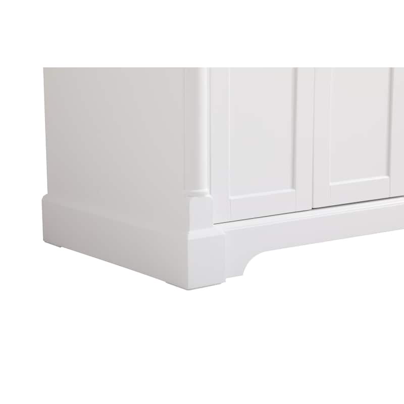 Petal 36 - 48 Inch Single Bathroom Vanity - White - 36 Inches
