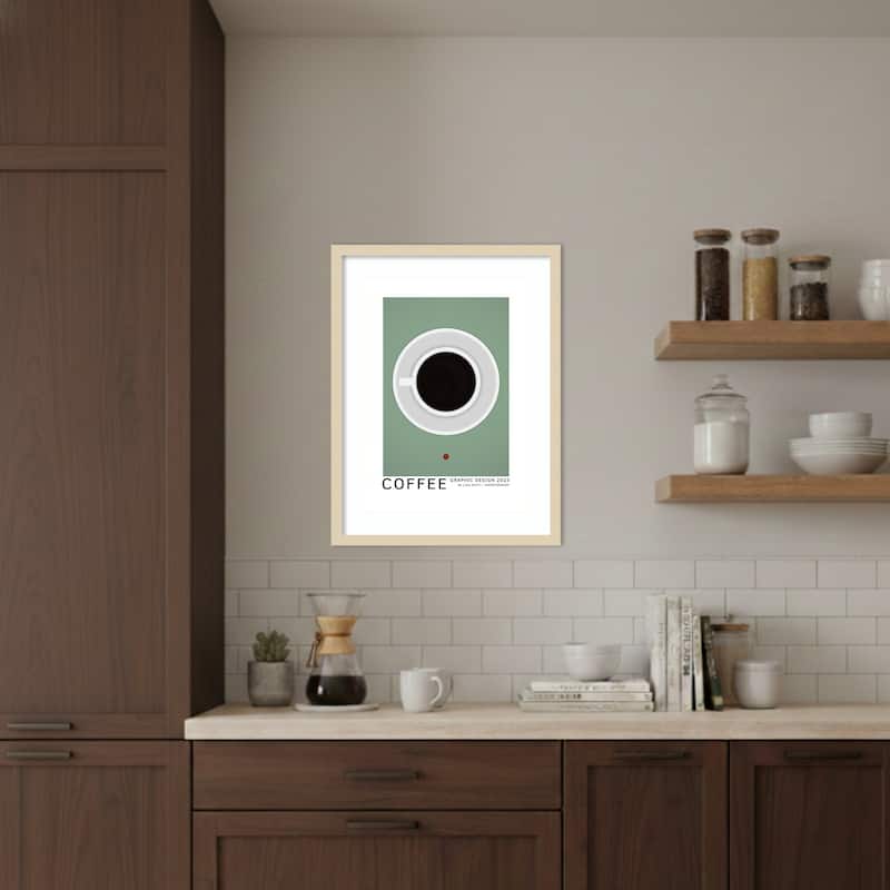 Coffee Crosssection by Lisa Ketty Wood Framed Wall Art Print