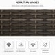 preview thumbnail 3 of 8, Outsunny 27 Gallon Patio Wicker Storage Bench, Outdoor PE Rattan Patio Furniture, Two-In-One Large Capacity Footstool