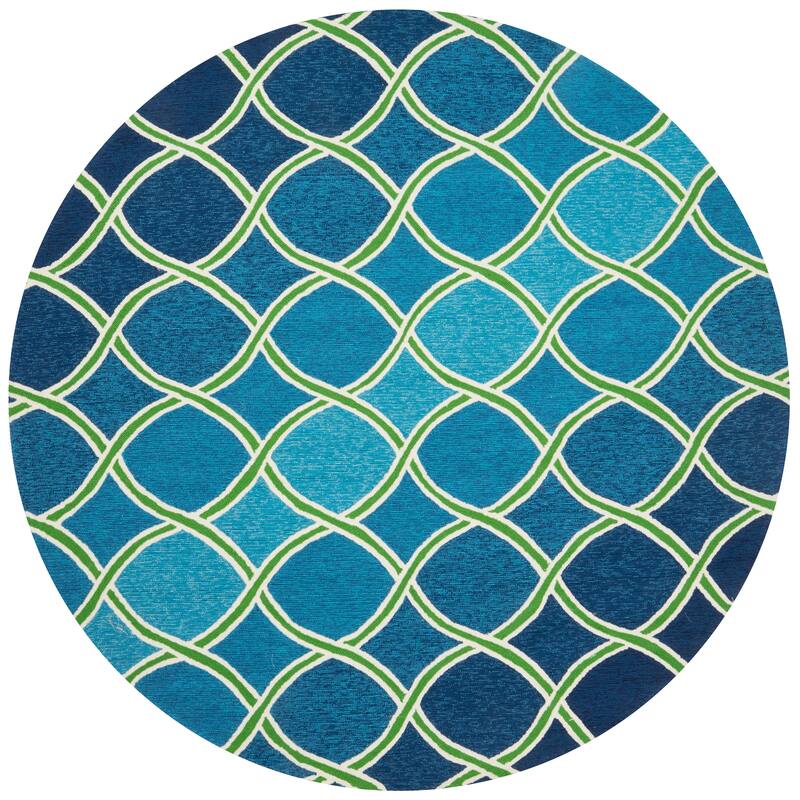 Alexander Home Capri Modern Trellis Hand-hooked Indoor/ Outdoor Rug