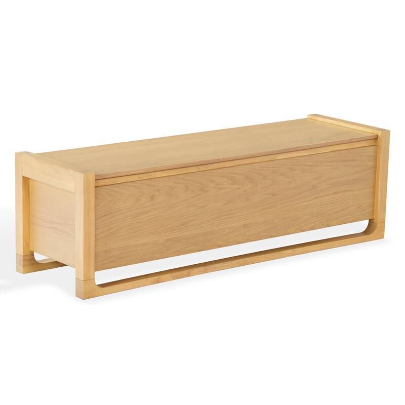 SAFAVIEH Couture Tyrell Wood Storage Bench - 60"W x 18"D x 18"H
