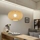 preview thumbnail 8 of 6, Nulty Hand-made Bamboo Rattan Single Lantern Pendant Light - 16" 16" - Beige