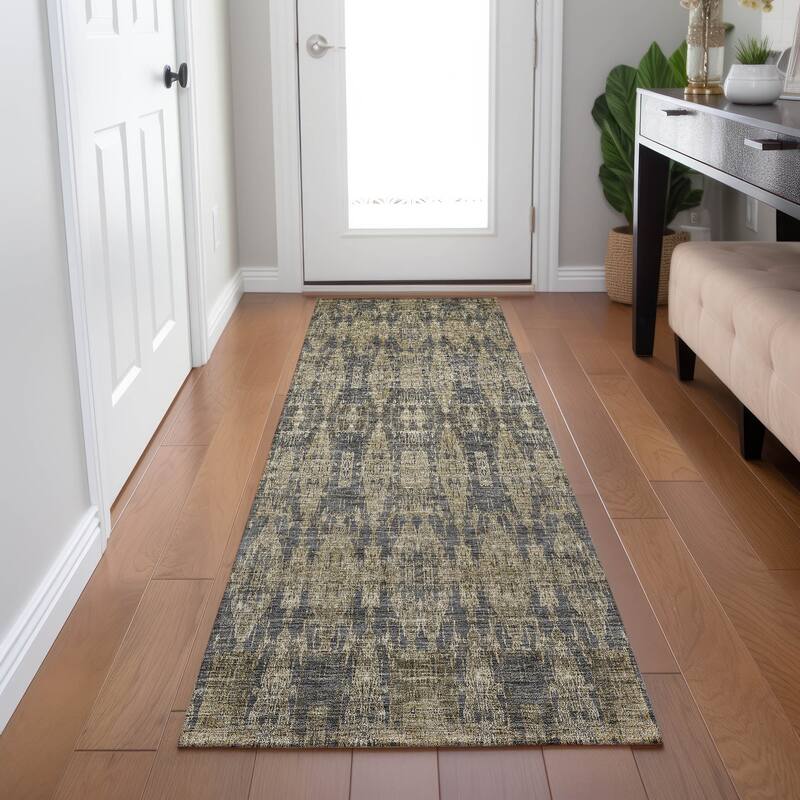 Machine Washable Indoor/ Outdoor Chantille Moroccan Boho Rug - Gray - 2'3" x 7'6"