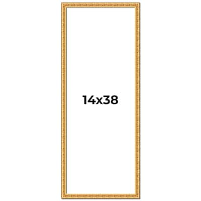 14x38 Frame Gold Real Wood Picture Frame Width 1 inches | Interior