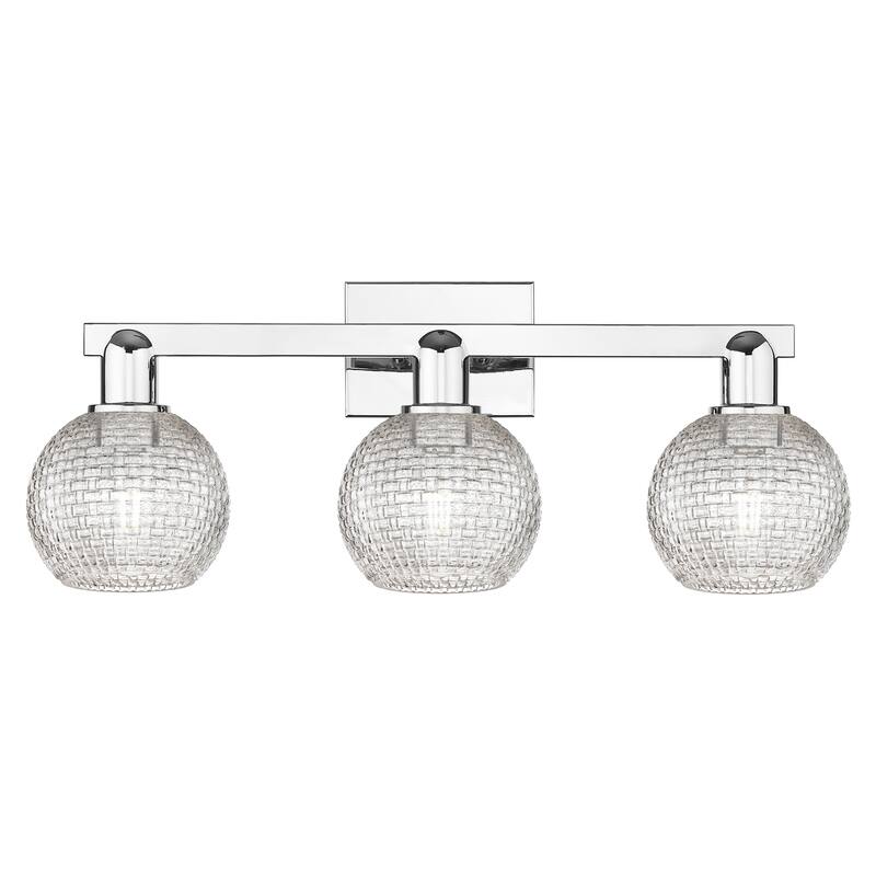 Innovations Lighting Endless Possibilities Arcadia - Athens - 3 Light 25" Basketweave Bath Vanity Light