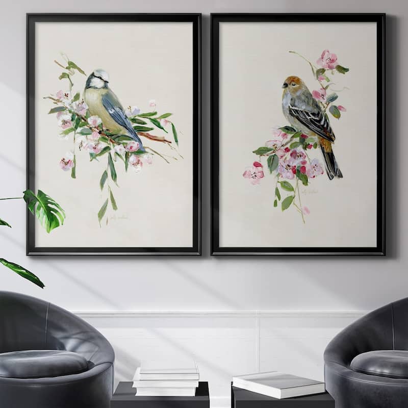 Spring Song Blue Bird Premium Framed Print - Ready to Hang - Multi-Color