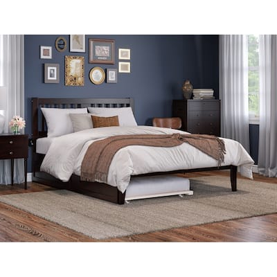 Tahoe Queen Platform Bed with Twin XL Trundle in Espresso