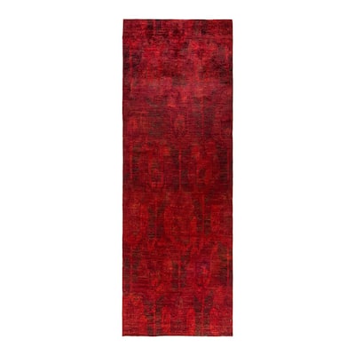 Vibrance One-of-a-Kind Hand-Knotted Runner Rug - Orange, 4' 9" x 14' 2" - 4' 9" x 14' 2"