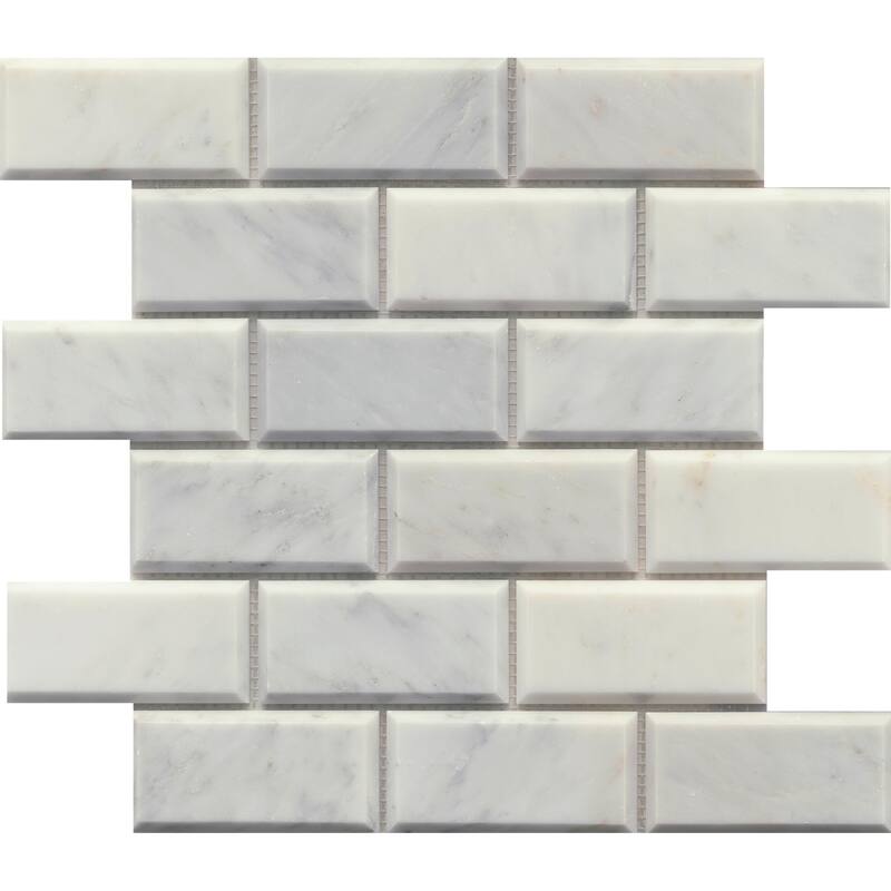 Emser Tile Marble - 12" x 12" Rectangle Brick Mosaic Wall Tile -