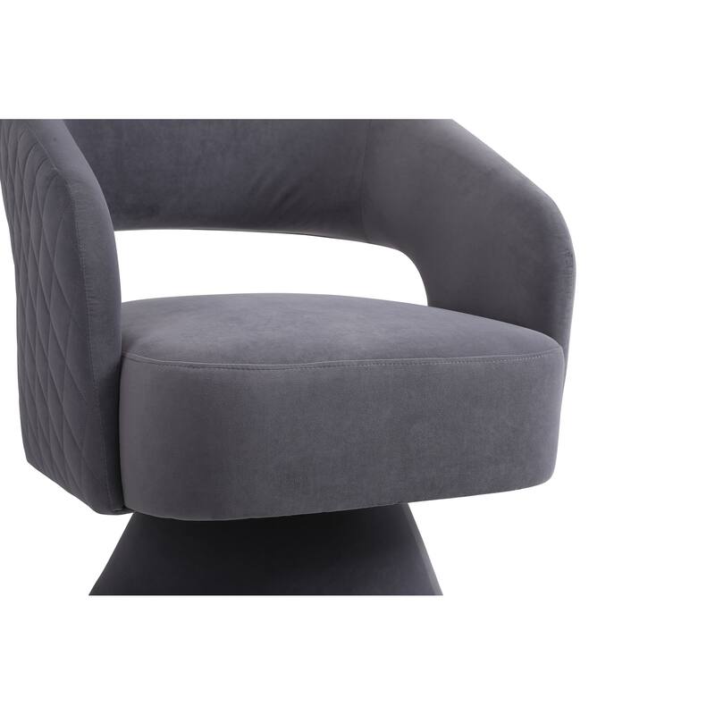 Swivel Accent Chair Armchair, Round Barrel Chair in Fabric for Living Room Bedroom