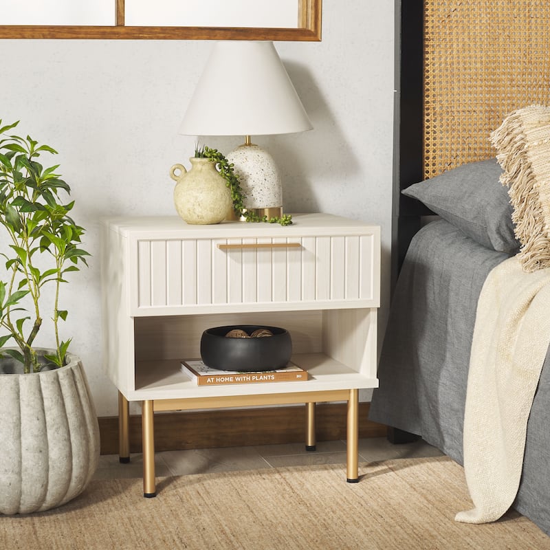 SAFAVIEH Home Axelle 1 Drawer Nightstand.