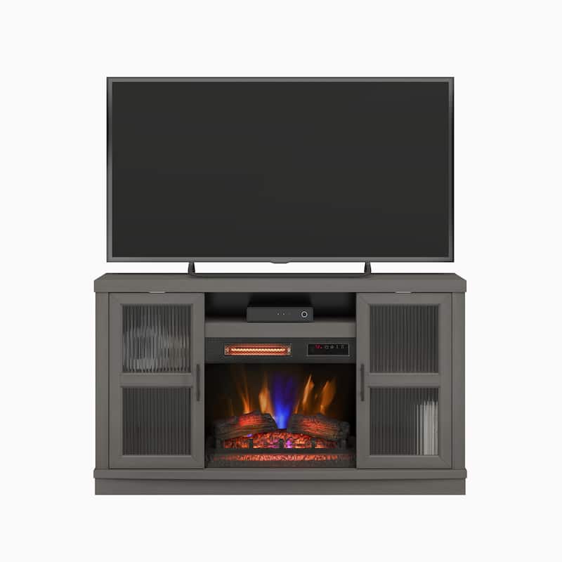 duraflame® Electric Fireplace Entertainment Console for 60 Inch TVs, Antique Gray
