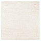 preview thumbnail 79 of 123, SAFAVIEH August Shag Veroana Solid 1.5-inch Thick Rug 5' Square - Ivory - Square