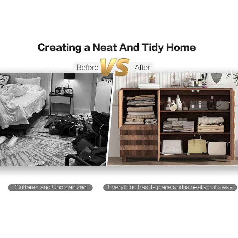 Walnut Buffet Cabinet Console Cabinet Sideboard Hallway Cabinet