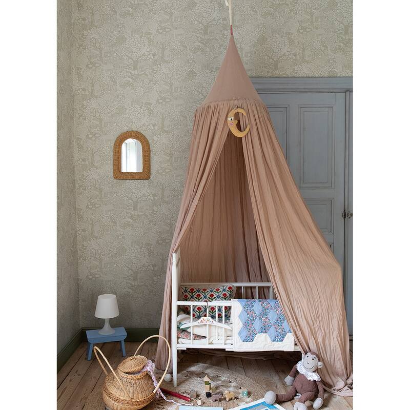 A-Street Prints Bygga Bo Light Grey Woodland Village Wallpaper