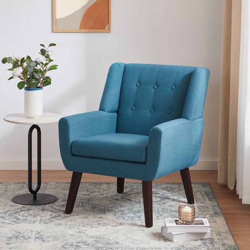 HUIMO Set of 2 Modern Tufted Accent Chair - Lake Blue