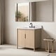preview thumbnail 46 of 72, Vanity Art Lucerne Freestanding Bathroom Vanity with Stone Top, Hidden Power Station, Hair Dryer Holder, USB Charging Shelf