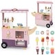 preview thumbnail 3 of 17, Gymax Kids Ice Cream Cart w/ Vending Machine & Ice Cream Maker Toys Pink