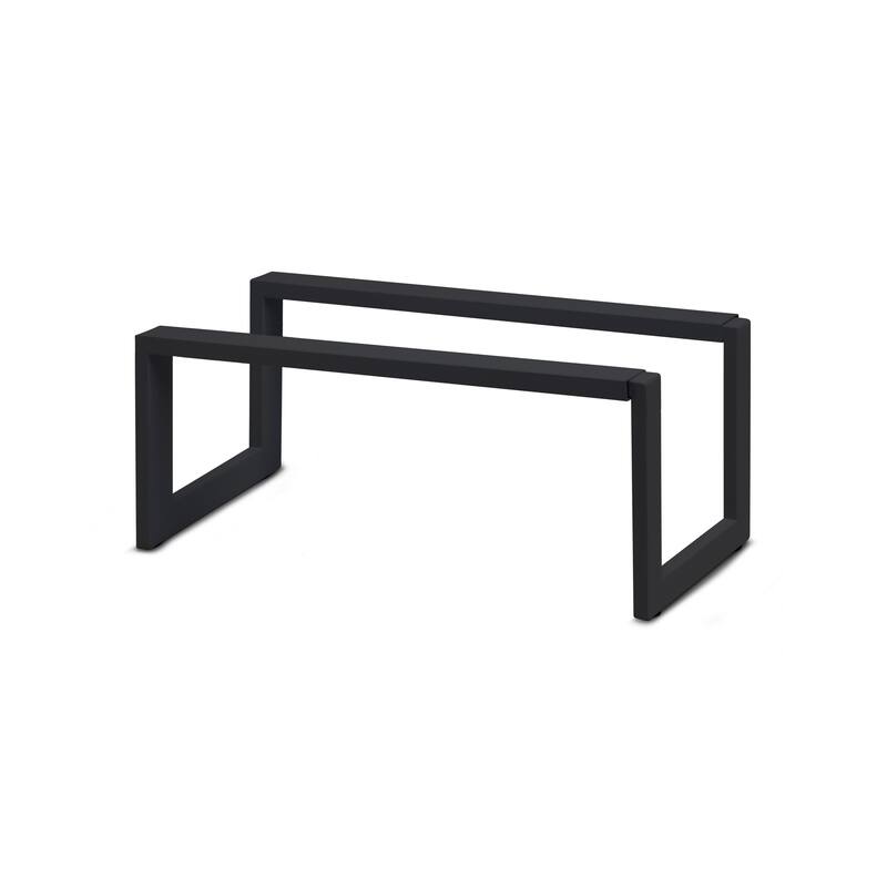 Qualiazero Heavy Duty Steel Expandable Shoe Rack - 24" wide - Black