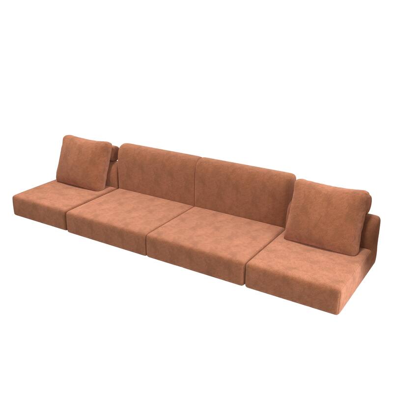 Folding 2 Tier Loveseat Sofa Portable Futon Couch with Cushion Support