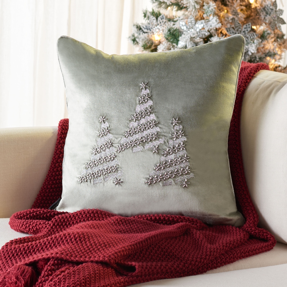 Silver christmas pillows online