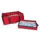 preview thumbnail 5 of 4, 24" Red and Green Christmas Ornament Storage Bag with Removable Dividers